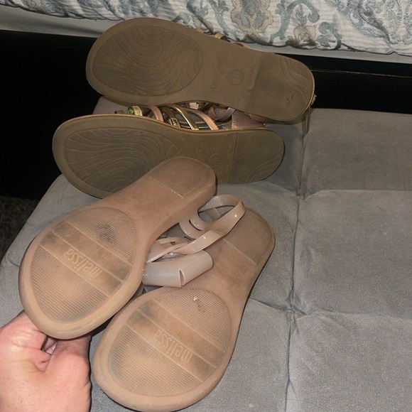 Mel Dreamed by Melissa  Strappy Sandals - Cream and Gold - Picture 7 of 11